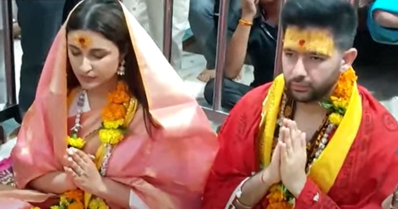 Parineeti Chopra And Raghav Chadha Went To Mahakaleshwar Temple In Ujjain